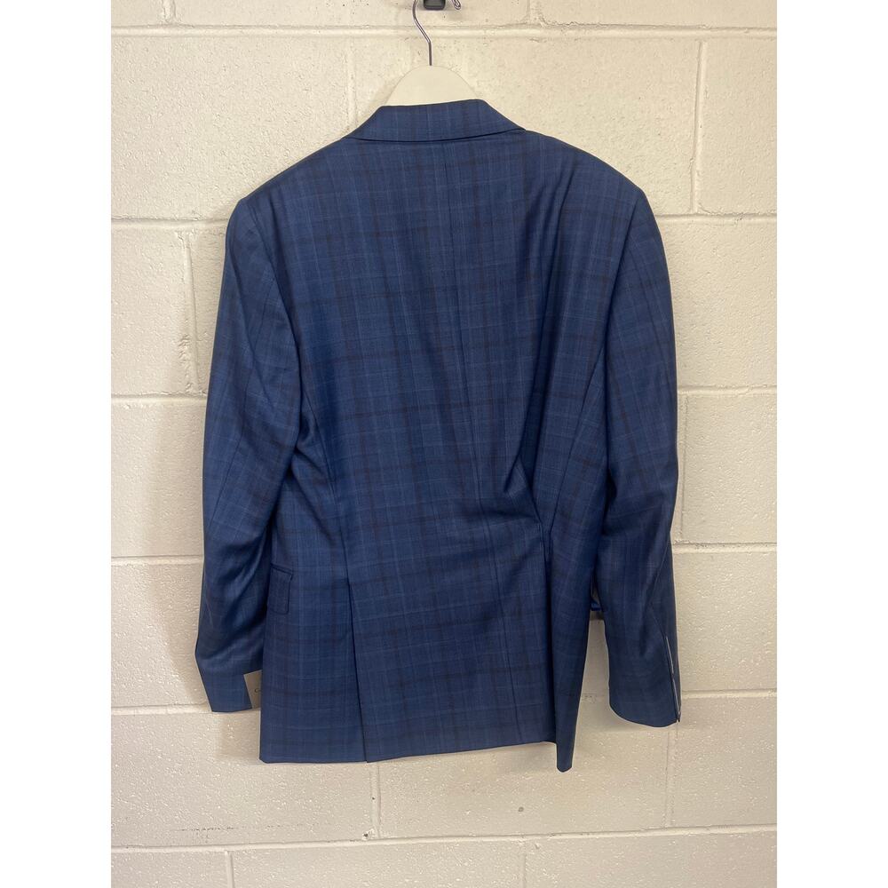 NEW 2 PC SUIT $1995 Canali Sz 38 EU 48 blue check plaid print sport coat blazer - Picture 7 of 13